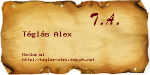 Téglás Alex névjegykártya