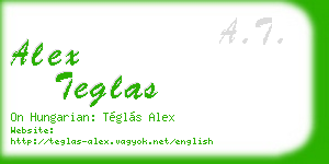 alex teglas business card